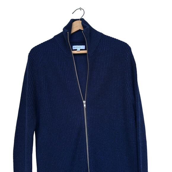 Calibrate Men’s Full Zip Sweater - Size M - Merino Wool Blend - Picture 4 of 5